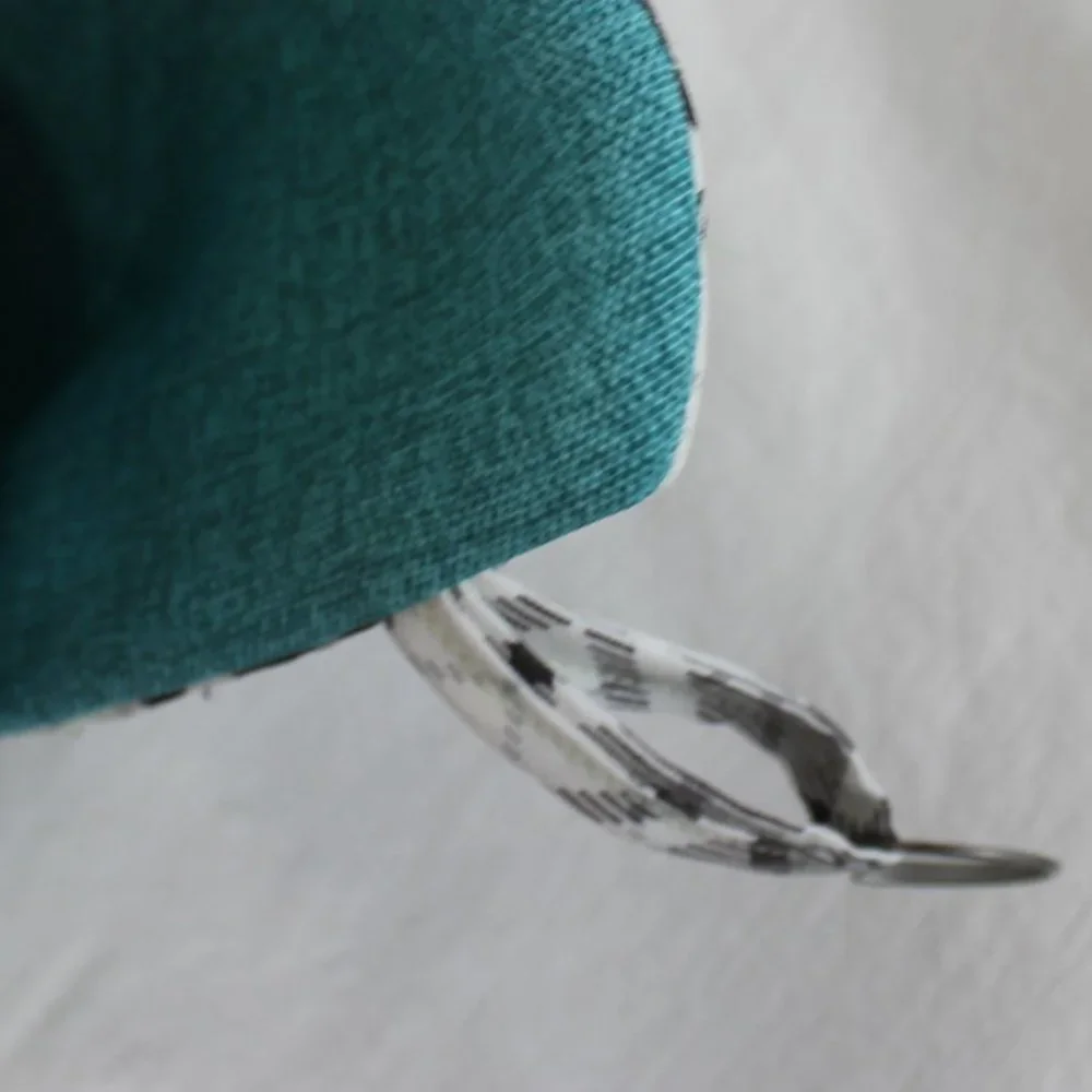 Llama Black & Green Print Zippered Pouch and Sunglass Case-Matching Set-Handmade